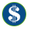 Dollar symbol in blue circular icon.